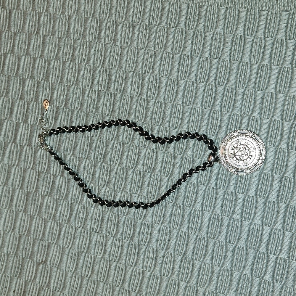Cookie Lee Vintage Rope Medallion Necklace